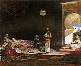 Benjamin Jean Joseph Constant Scene de harem painting